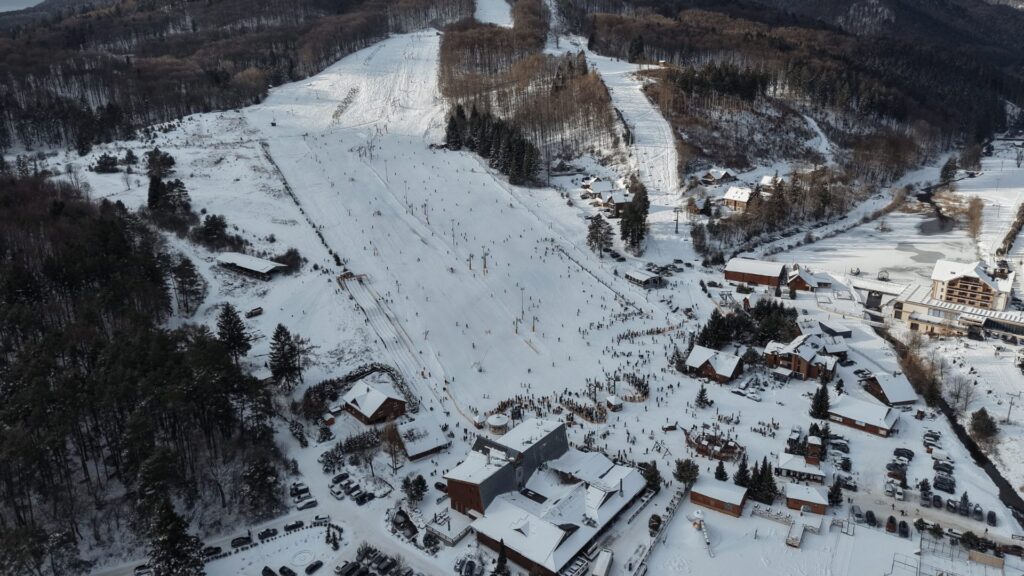 Zjazdovky Snowland z vtáčej perspektívy